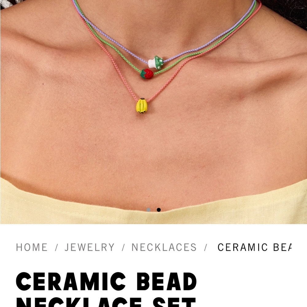 Vibrant Multicolor Ceramic Bead Necklace